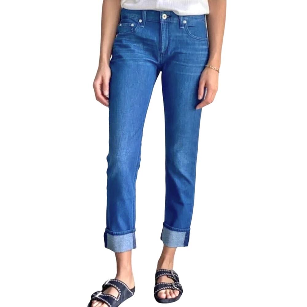 rag & bone NWT Dre Low Rise Slim Boyfriend Jeans Calimet Blue Size 34